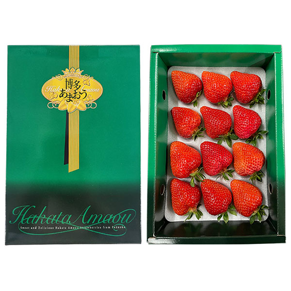 福岡県産 いちご 博多あまおう 緑化粧箱入り 400g【お届け期間：1月25日〜2月10日】【イオンゴールドカード会員さま限定特別セール1月】　商品画像1