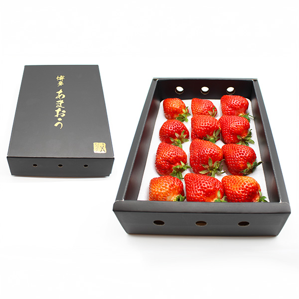 福岡県産(JAむなかた) いちご 博多あまおう 黒化粧箱入り 400g【お届け期間：1月25日〜2月10日】【イオンゴールドカード会員さま限定特別セール1月】　商品画像1