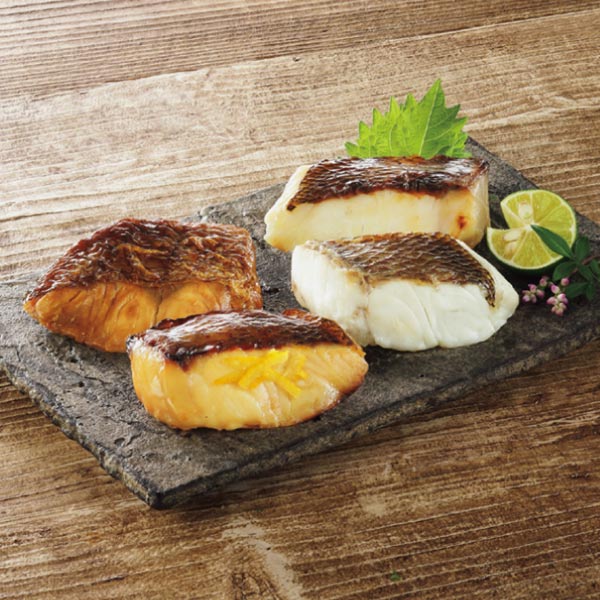 和歌山 アーマリン近大 近大生まれマダイ焼味4種食べくらべセット UYA6(塩焼き2、西京焼き2、照焼き、柚庵焼き)【NN】　商品画像1