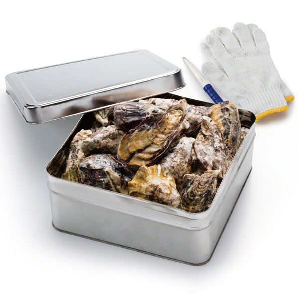 瀬戸内海産 冷凍殻付き牡蠣缶焼きセット 2kg【GW】【おいしいお取り寄せ】　商品画像1