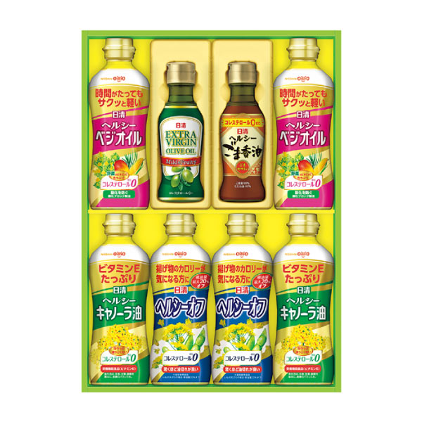 日清オイリオ オリーブオイル＆バラエティオイルギフト【夏の贈りもの・お中元】[OV-40A]　商品画像1