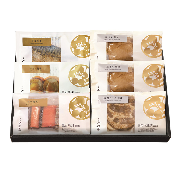 新潟小川屋 お肉とお魚の焼漬詰合せ 匠の焼漬さけ×1(チリ産)・ほたて×1(北海道産)・お肉の焼漬豚肩ロース×1(国産)・鶏もも×2(国産))他【夏の贈りもの・お中 新潟小川屋 お肉とお魚の焼漬詰合せ 匠の焼漬さけ×1(チリ産)・ほたて×1(北海道産)・お肉の焼漬豚肩ロース×1(国産)・鶏もも×2(国産))他【夏の贈りもの・お中