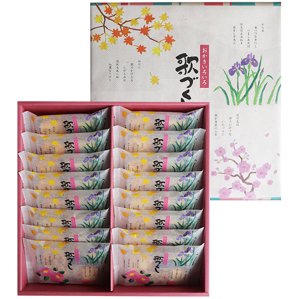 富山柿山 歌づくし(18g×16袋)【お届け期間:9月12日〜9月15日】【敬老の日】 スイーツ【季節の贈り物&ご褒美ギフト】 富山柿山 歌づくし(18g×16袋)【お届け期間:9月12日〜9月15日】【敬老の日】 スイーツ【季節の贈り物&ご褒美ギフト】