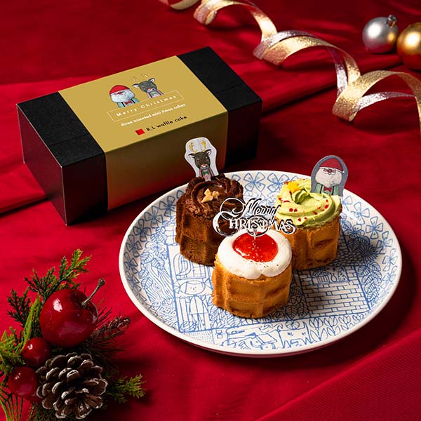 R. L waffle cake 3種のミニクリスマスケーキ 3種 各1個入【イオンのクリスマス】 スイーツ R. L waffle cake 3種のミニクリスマスケーキ 3種 各1個入【イオンのクリスマス】 スイーツ