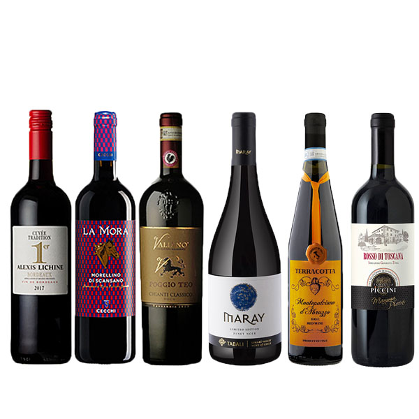 イタリア＆フランスの赤ワインセレクション各750ml【おいしいお取り寄せ】 飲料・酒【季節の贈り物＆ご褒美ギフト】