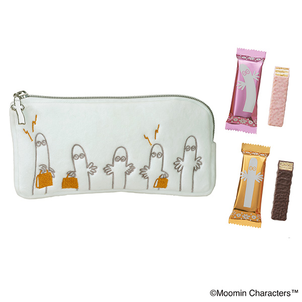 ムーミン × メリーチョコレート 旅するニョロニョロ ポーチ(2種のチョコレートウエハース)【お届け期間：1月15日〜2月21日】【バレンタイン】　商品画像1