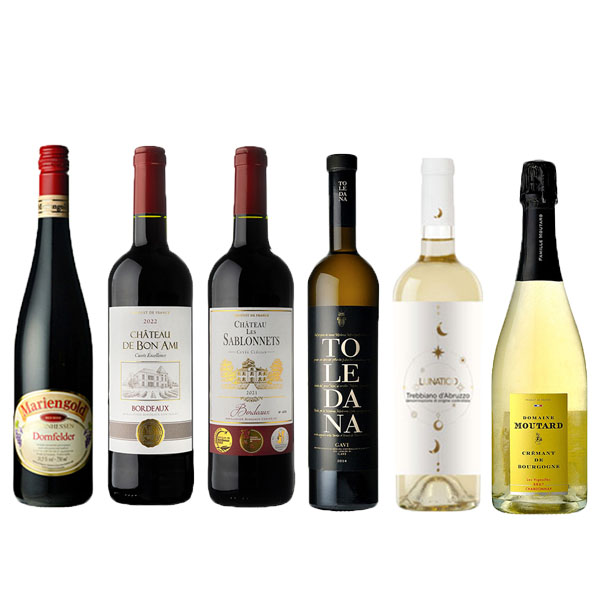 ヨーロッパの銘醸地を巡る 赤・白・泡ワイン6本セット 各750ml【おいしいお取り寄せ】　商品画像1