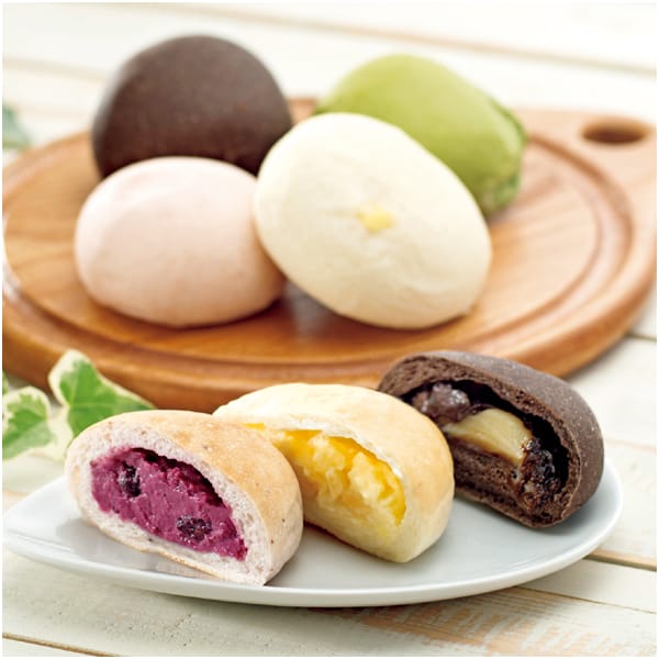 奈良 クラムボン 冷やしクリームパン (角切りリンゴ、ブルーベリー＆カシス、チョコ＆バナナ、抹茶クリーム、いちごミルク、チョコクリーム、カスタードクリーム)【NN】　商品画像1