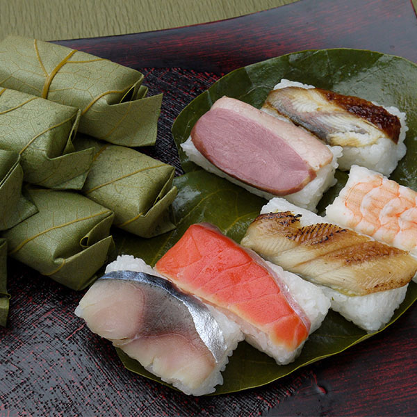 奈良 柿の葉ずし総本家平宗 冷凍柿の葉ずし6種詰合せ 柿の葉ずし2種(鯖3、鮭2)195g、柿の葉ずし2種(穴子3、海老2)195g、柿の葉ずし2種(鴨3、鰻2)195g【NN】　商品画像1