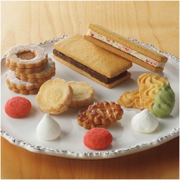 愛媛 ショコラトリーツムギ tsumugiクッキー缶 カカオサンド ビター、カカオサンド ホワイト、ガレットマロン、ヴィエノワ抹茶、ディアマン、アプリコットクッキー、 他【NN】　商品画像1