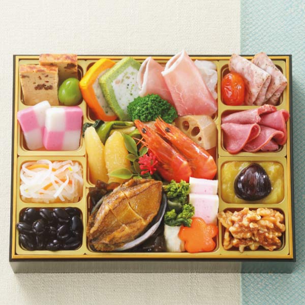 「や満文 青木庵」 和洋一段重「寿」(ことぶき)【1〜2人前・25品目】【イオンのおせち】　商品画像1