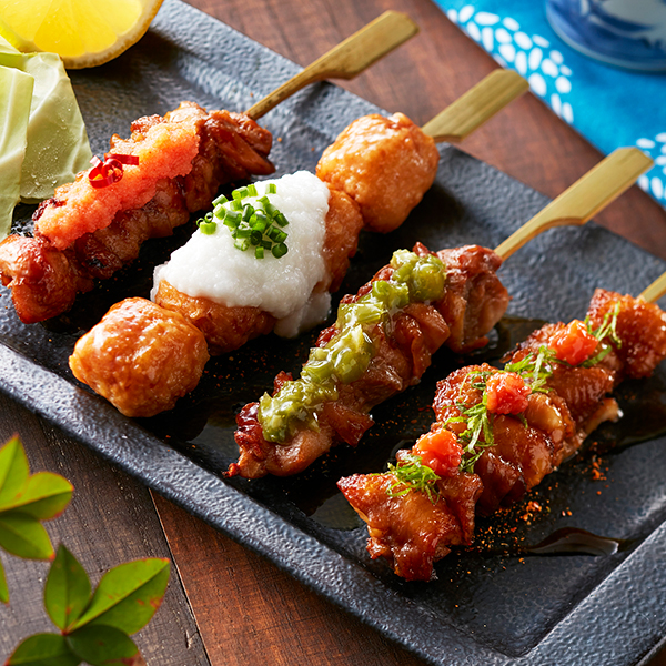 博多華味鳥 焼き鳥セット(もも串・つくね串・むね串・皮串 各1本)×4袋 (L8074)【サクワ】　商品画像1