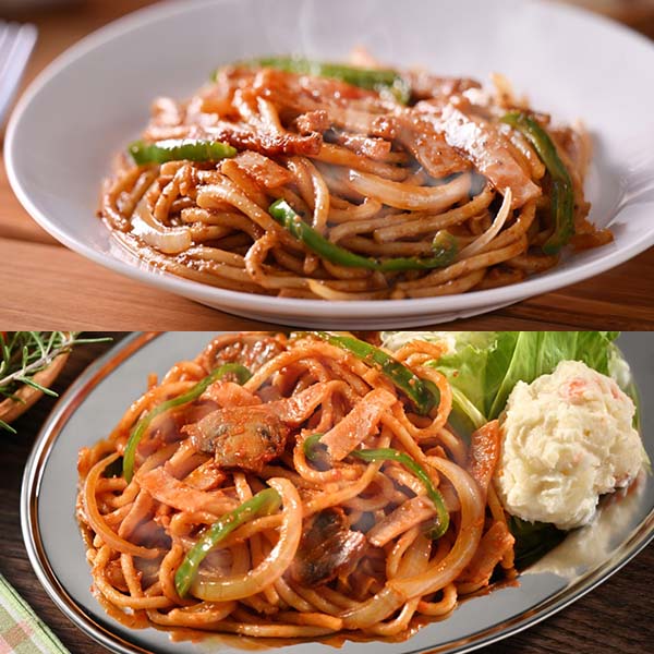 【ヨコイ監修・センターグリル監修】 名店のナポリタン食べ比べセット2種×各2袋 (L8071)【サクワ】　商品画像1