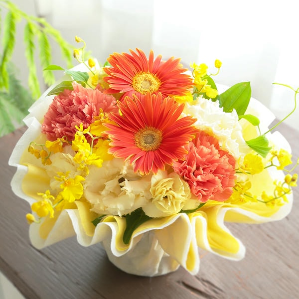 アレンジ「フルリーナ」(イエロー)【花】【年間ギフト】　商品画像1