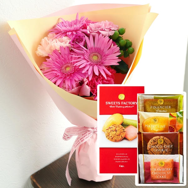 そよはなブーケ(ピンク)お菓子セット【花】【年間ギフト】 商品画像1