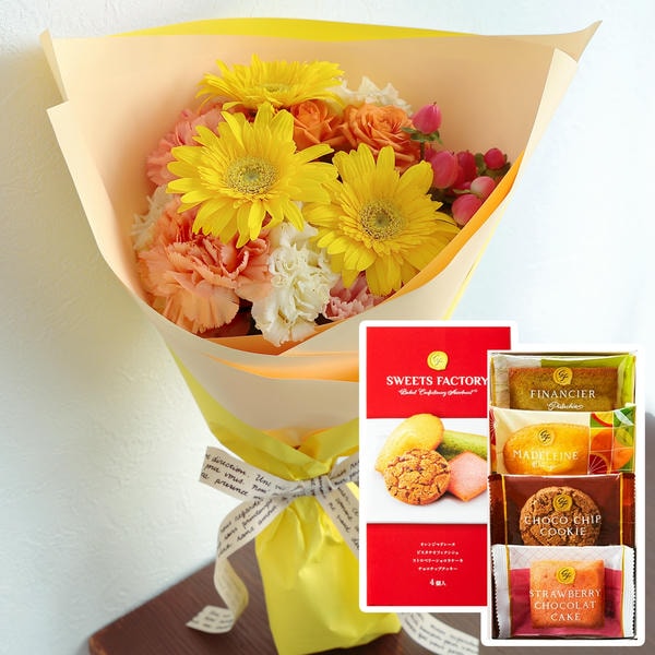 そよはなブーケ(イエロー)お菓子セット【花】【年間ギフト】　商品画像1