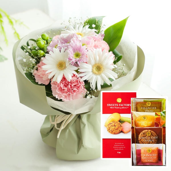 お供えスタンディングブーケ「ほのか」(ピンク)お菓子セット【花】【年間ギフト】　商品画像1