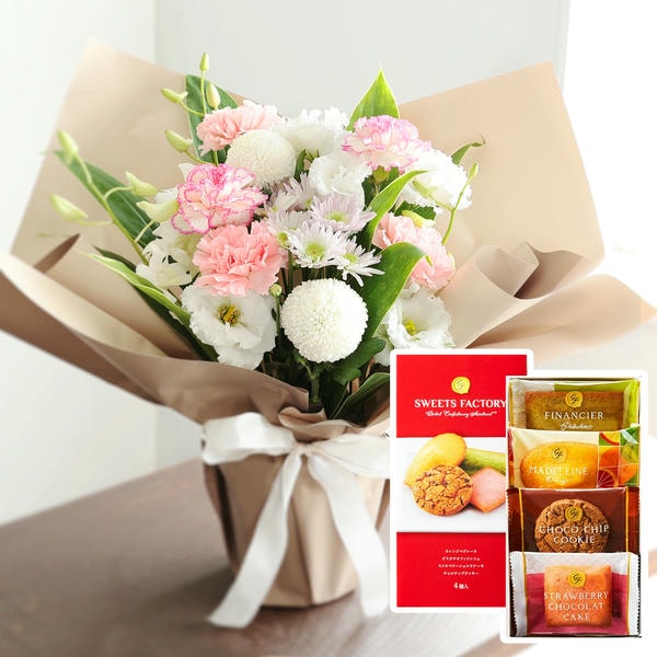 お供えアレンジ「華づつみ」(ピンク)お菓子セット【花】【年間ギフト】　商品画像1