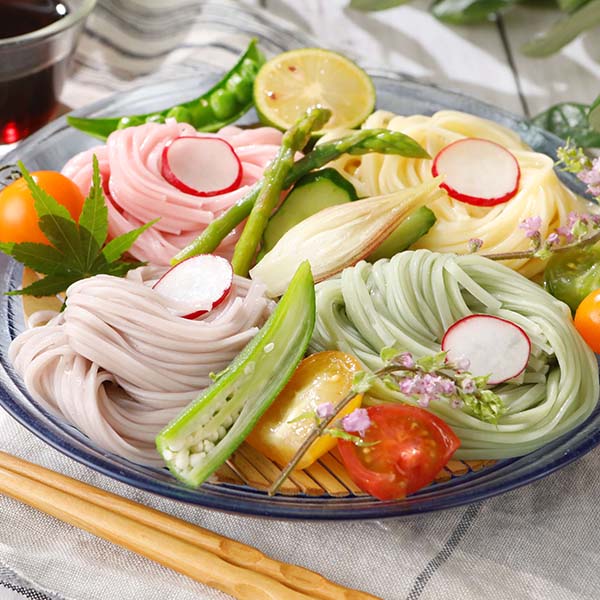 無限堂 稲庭うどん 四色の華麺セット【東北フェア】 商品画像1