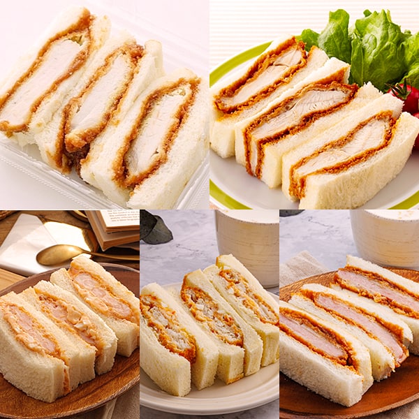 奈良コープ産業 サンドウィッチ5種セット(とんかつデミグラスソース、チキンカツサンド、エビカツサンド、フィッシュタルタルサンド、厚切りポークハムカツサンド)(L8130)【サクワ】　商品画像1