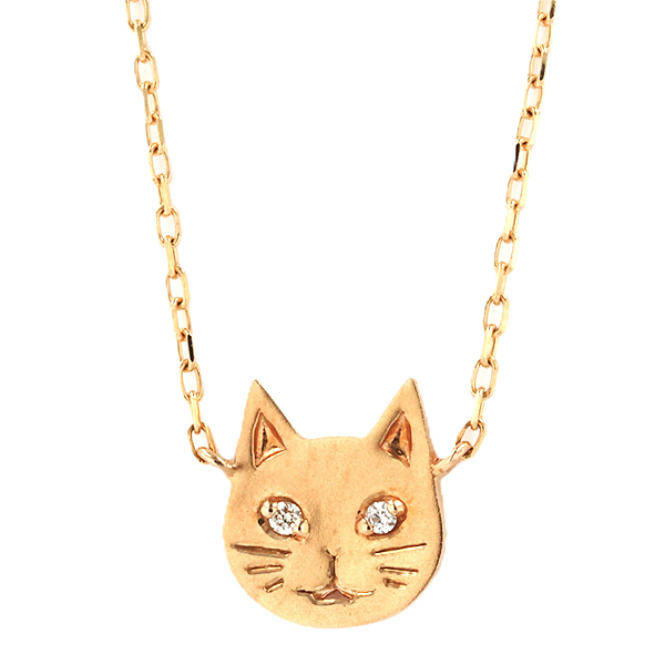 K18YG ダイヤネコネックレス【限定50点】 (お届け期間：5月7日〜5月10日)【母の日】　商品画像1