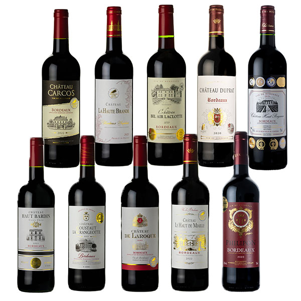 ボルドー金賞赤ワイン10本セット (750ml×10)【おいしいお取り寄せ】　商品画像1