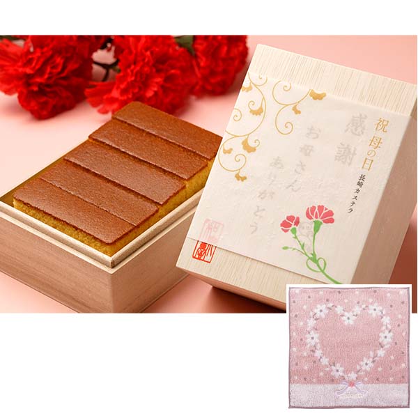 ジルスチュアート 長崎和泉屋母の日カステラ＆ジルスチュアートハンカチPK クオーレ [HA-006]【母の日】　商品画像1