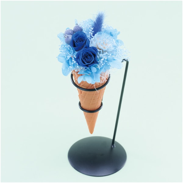 Luna プリザーブドフラワー アイスクリームアレンジ「ブルーベリー」【母の日】 商品画像1