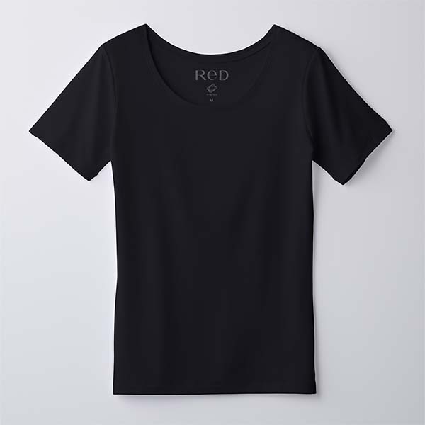 ReD 女性用 Uネックインナー半袖 Mサイズ ブラック 商品画像1