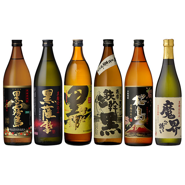 黒麹仕立て本格芋焼酎6本詰合せ (900ml×5本、720ml×1本)【イオンゴールドカード会員さま限定特別セール4月】 商品画像1