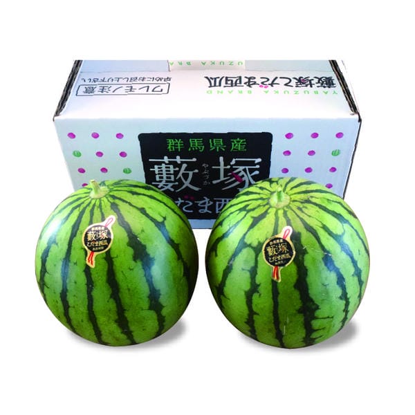 群馬県産 JA太田市 藪塚こだま西瓜 2玉入り【お届け期間:5月27日〜6月29日】【KN】　商品画像1