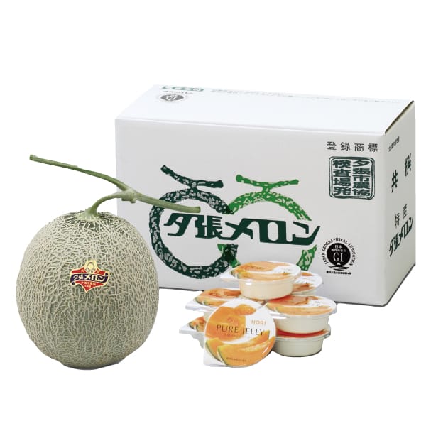 北海道(JA夕張市) 夕張メロン 良品L1玉(1.3kg×1(赤肉))＆夕張メロンピュアゼリー(80g×8個)【お届け期間:6月18日〜6月30日】【MK】　商品画像1