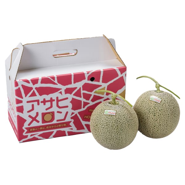 北海道(JAとまこまい広域) アサヒメロン 優品L2玉(1.3kg×2(赤肉))【お届け期間:6月18日〜6月30日】【MK】　商品画像1