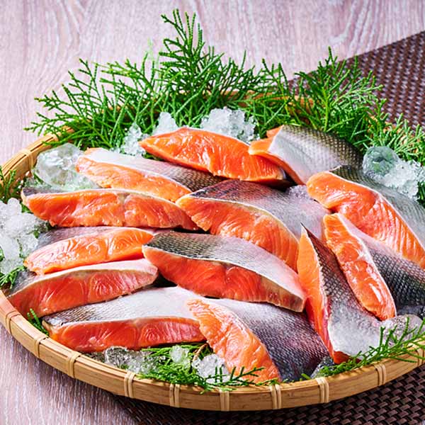 熟成塩紅鮭切りおとし 計1kg(500g×2)(甘塩味)【GW】　商品画像1