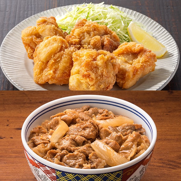 吉野家 から揚げと牛丼の具セット (L8246)【サクワ】　商品画像1