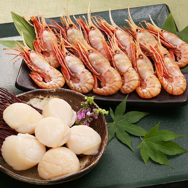 カネイチ武藤商店 北海道産ぼたんえびとほたて貝柱【北海道フェア】　商品画像1