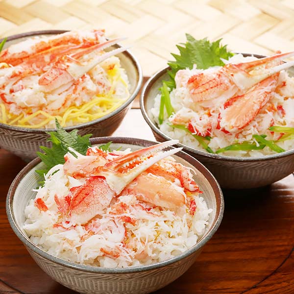 カネコメ田中水産 北海道産おおずわいがに丼の具120g×3【北海道フェア】　商品画像1