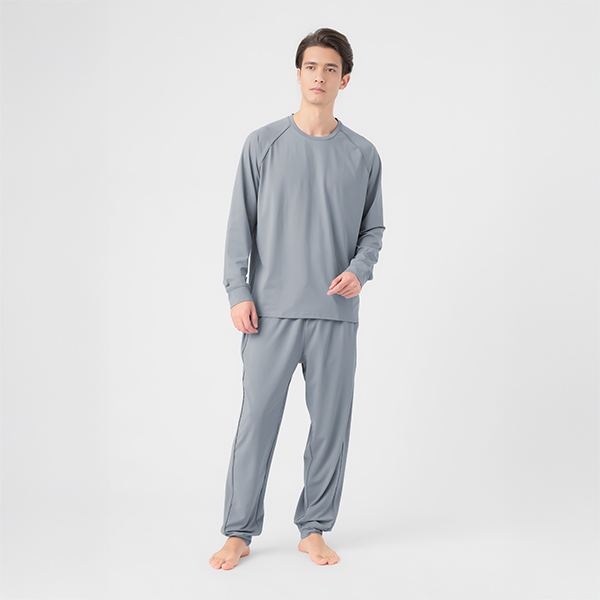 TOPVALU EXセリアント ウェア ルームウエア上下セット(ルーム長袖Tシャツ&ルームロングパンツ)ウスグレー / サイズM【限定10点】【父の日・ソーシャル対応可】 商品画像1