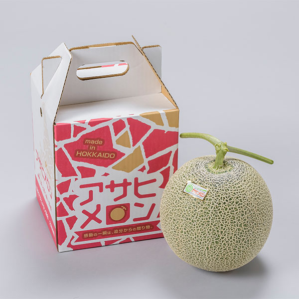 北海道産 アサヒメロン 良品 2Lサイズ 1玉【お届け期間：8月7日〜8月14日】【お盆ごちそう特集】　商品画像1