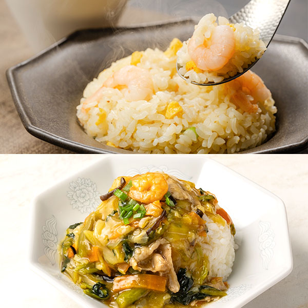 京、静華 宮本静夫監修 えび炒飯・五目あんかけセット(L8312)【サクワ】【株主優待セール】　商品画像1