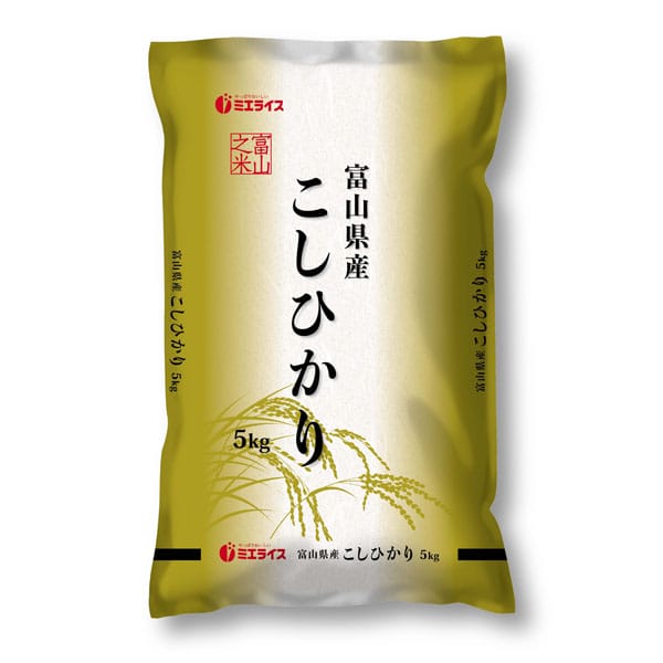 【令和7年産】【精米】ミエライス 富山県産こしひかり5kg【CB】　商品画像1