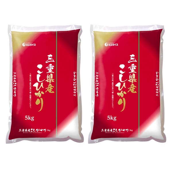 【令和7年産】【精米】ミエライス 三重県産こしひかり10kg(5kg×2)【CB】　商品画像1