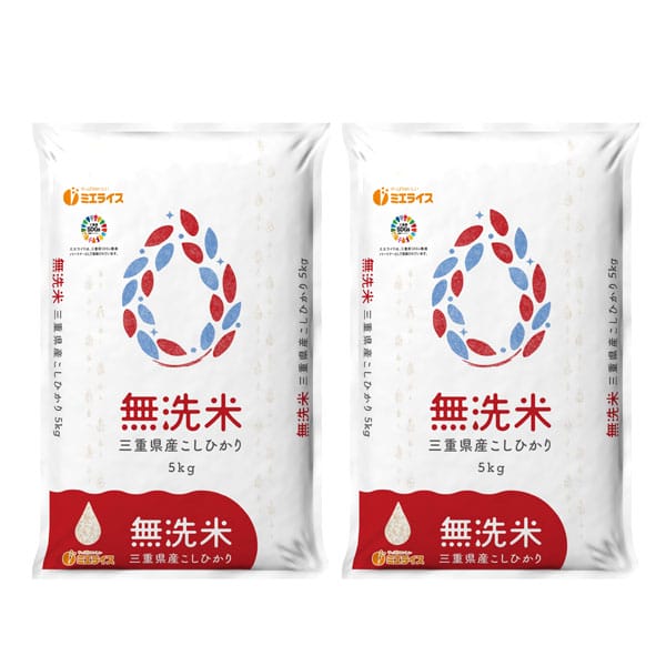 【令和7年産】【無洗米】ミエライス 無洗米三重県産こしひかり10kg(5kg×2)【CB】　商品画像1