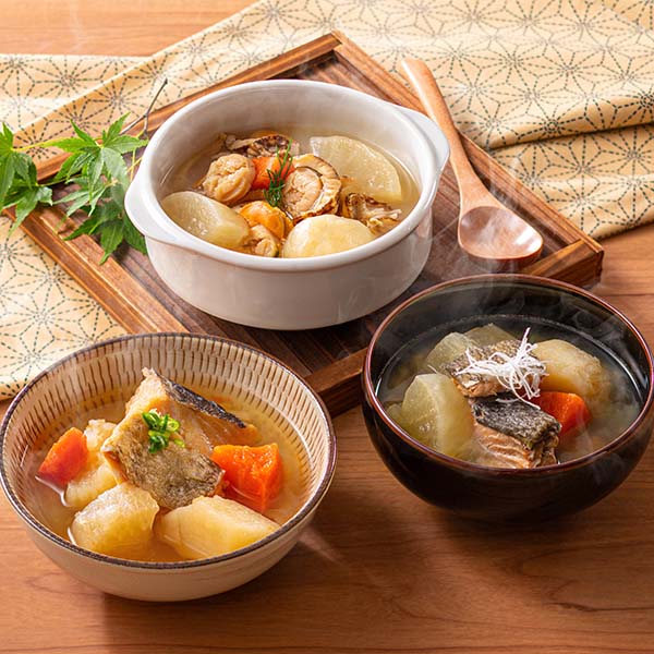 NSニッセイ 北海道産食べるスープ3種(秋鮭・帆立・真だら)(計6袋)【敬老の日】　商品画像1