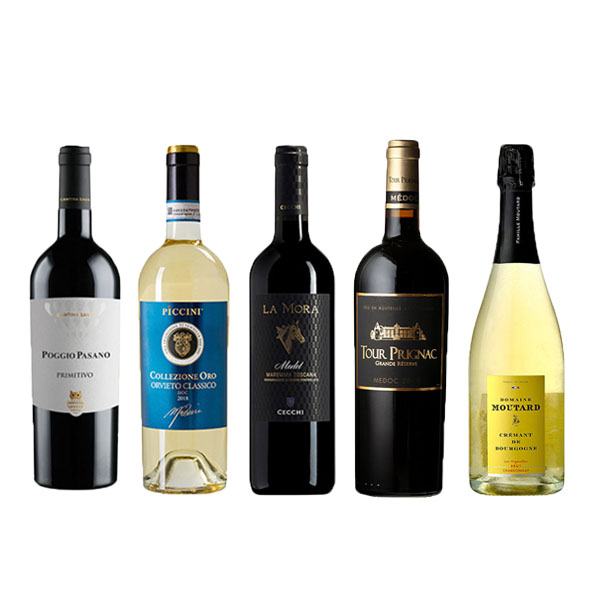本格ヨーロッパワイン飲み比べ5本セット【おいしいお取り寄せ】 商品画像1