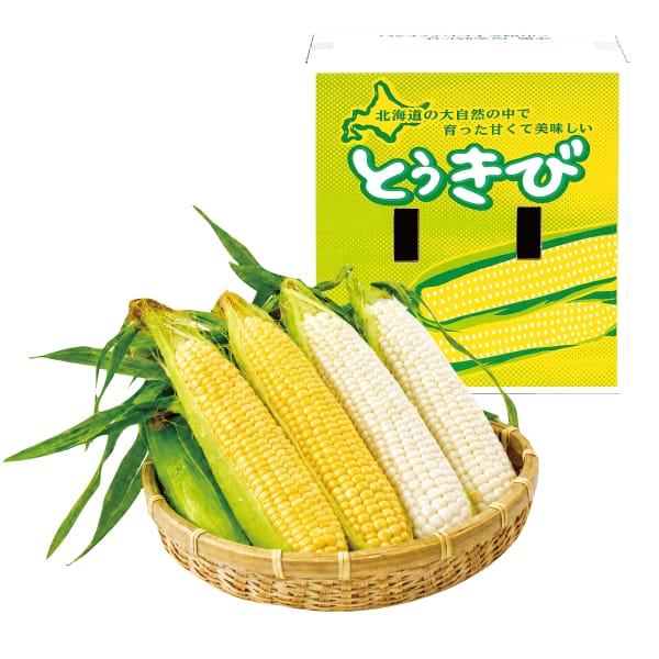北海道産 イエロー＆ホワイトコーンセット 各4本【お届け期間:8/20(木)〜9/20(日)】【MK】　商品画像1