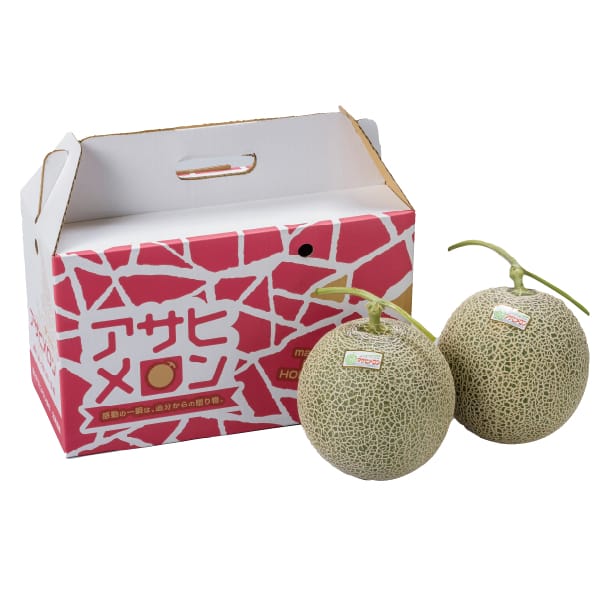 北海道産 アサヒメロン 優品2L2玉 1.6kg×2 【お届け期間:8/1(土)〜9/10(木)】【MK】　商品画像1