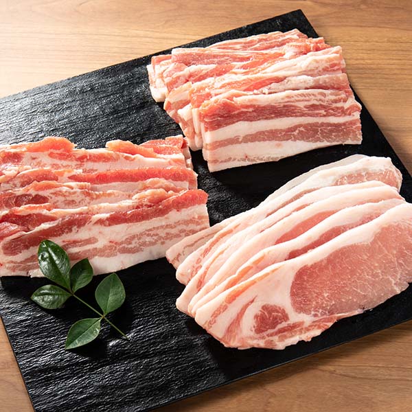 平田牧場 金華豚・三元豚焼肉用3種詰合せ(金華豚ロース、金華豚バラ、三元豚バラ) 600g(各200g)【お届け期間：8月21日〜8月30日】【サマーセール】　商品画像1