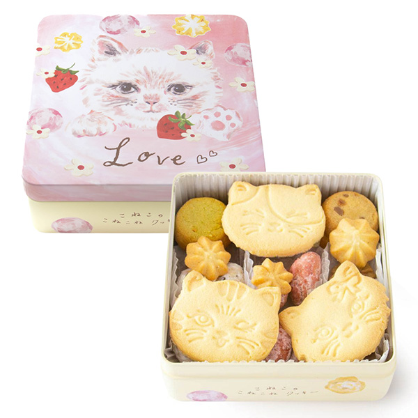 DADACA こねこのこねこねクッキー缶 Love【おいしいお取り寄せ】　商品画像1