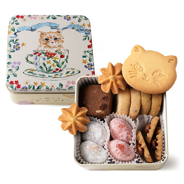 DADACA こねこのこねこねクッキー缶 mini Happy days【おいしいお取り寄せ】　商品画像1